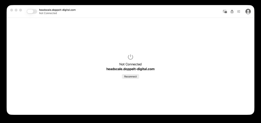 Tailscale-App öffnen